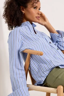 Tops & Tees<EVEREVE Everly Stripe Shirt Bluestripe