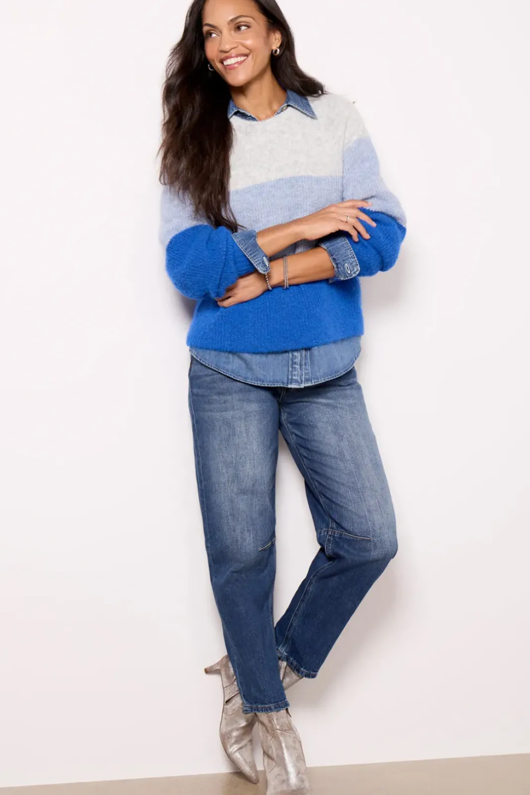Sweaters<EVEREVE Fallon Pullover Bluemulti