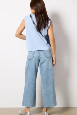 Jeans<RAG AND BONE Featherweight Andi High-Rise Ankle Wide Leg Beacon