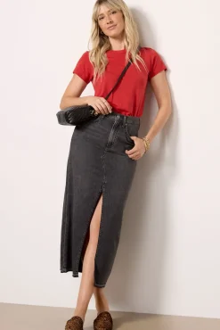 Skirts<RAG AND BONE Featherweight Clara Midi Skirt Anglique