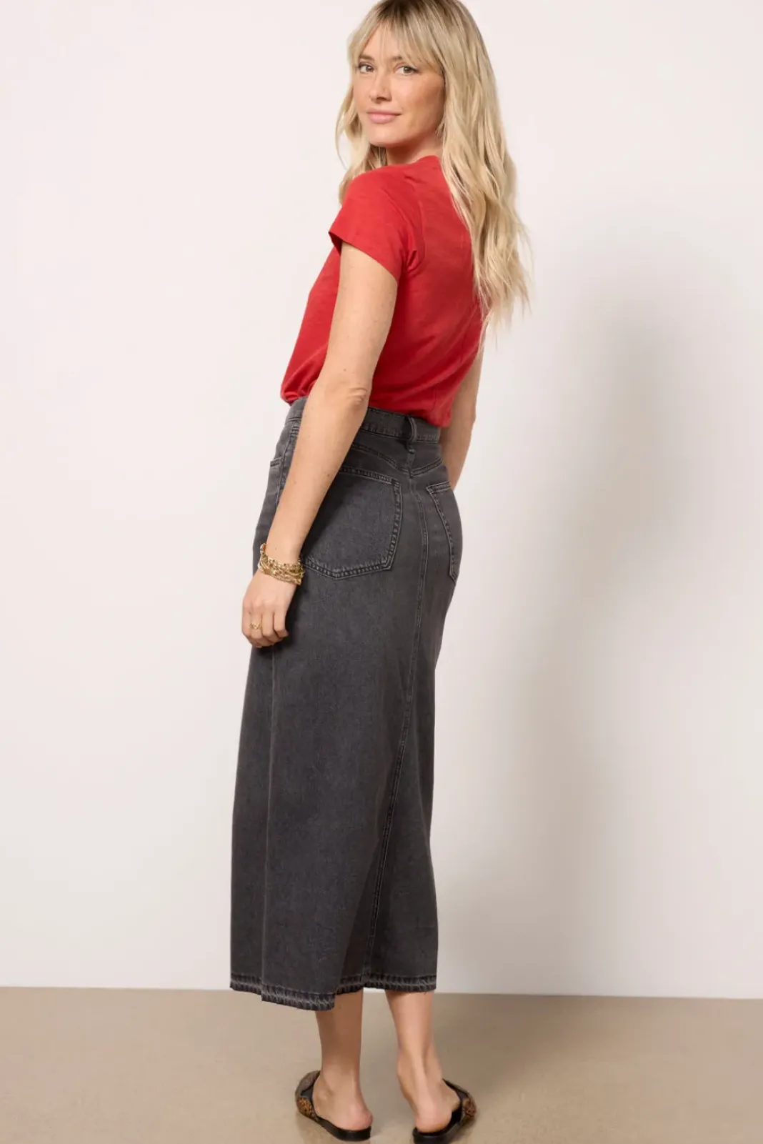 Skirts<RAG AND BONE Featherweight Clara Midi Skirt Anglique