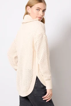 Sweaters<VARLEY Finn Longline Knit Jacket Whitecap