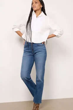 Tops & Tees<CITIZENS OF HUMANITY Fino Boxy Cropped Shirt White