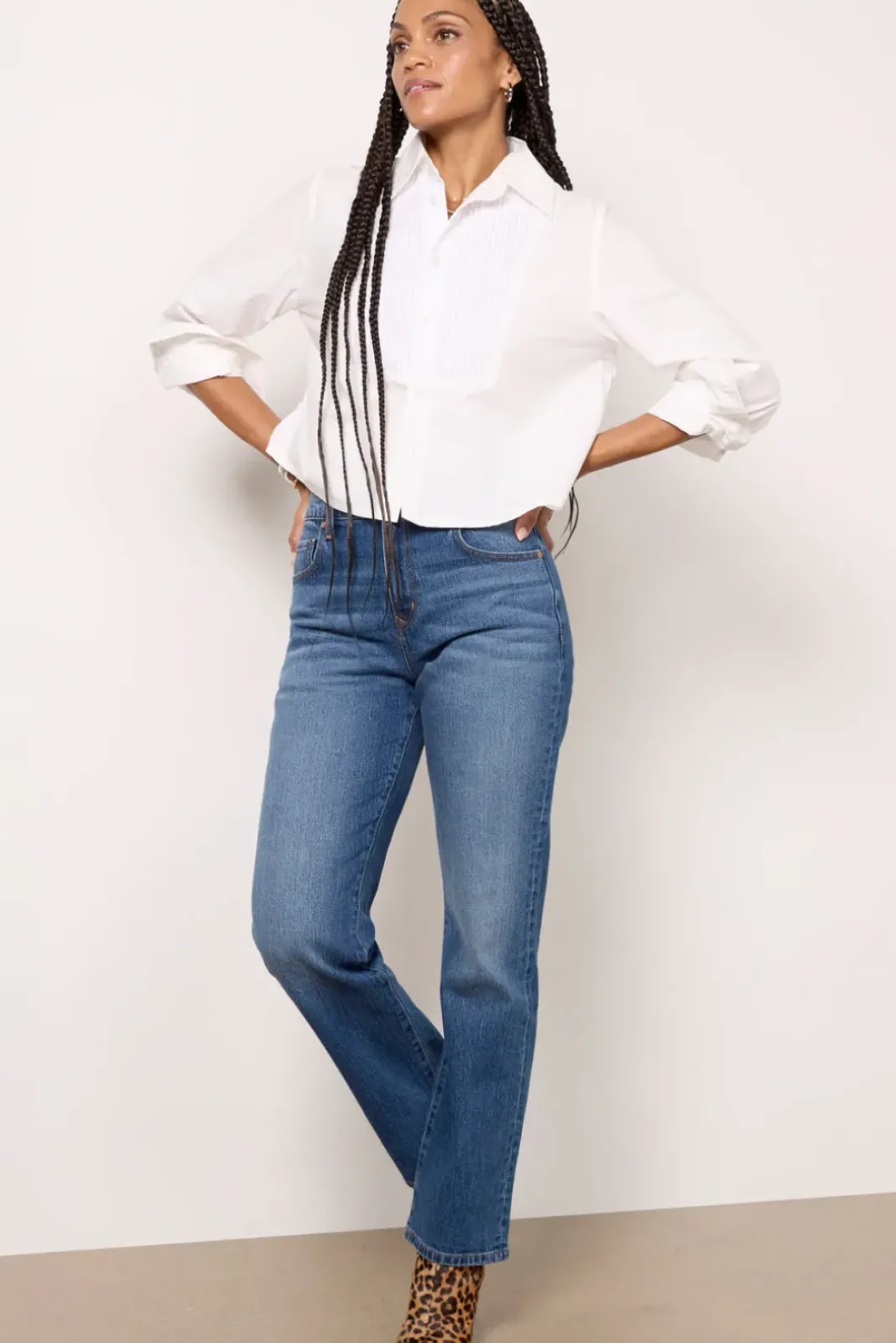 Tops & Tees<CITIZENS OF HUMANITY Fino Boxy Cropped Shirt White