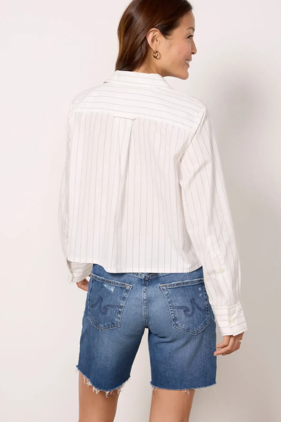 Tops & Tees<CITIZENS OF HUMANITY Fino Cropped Shirt Clovestripe