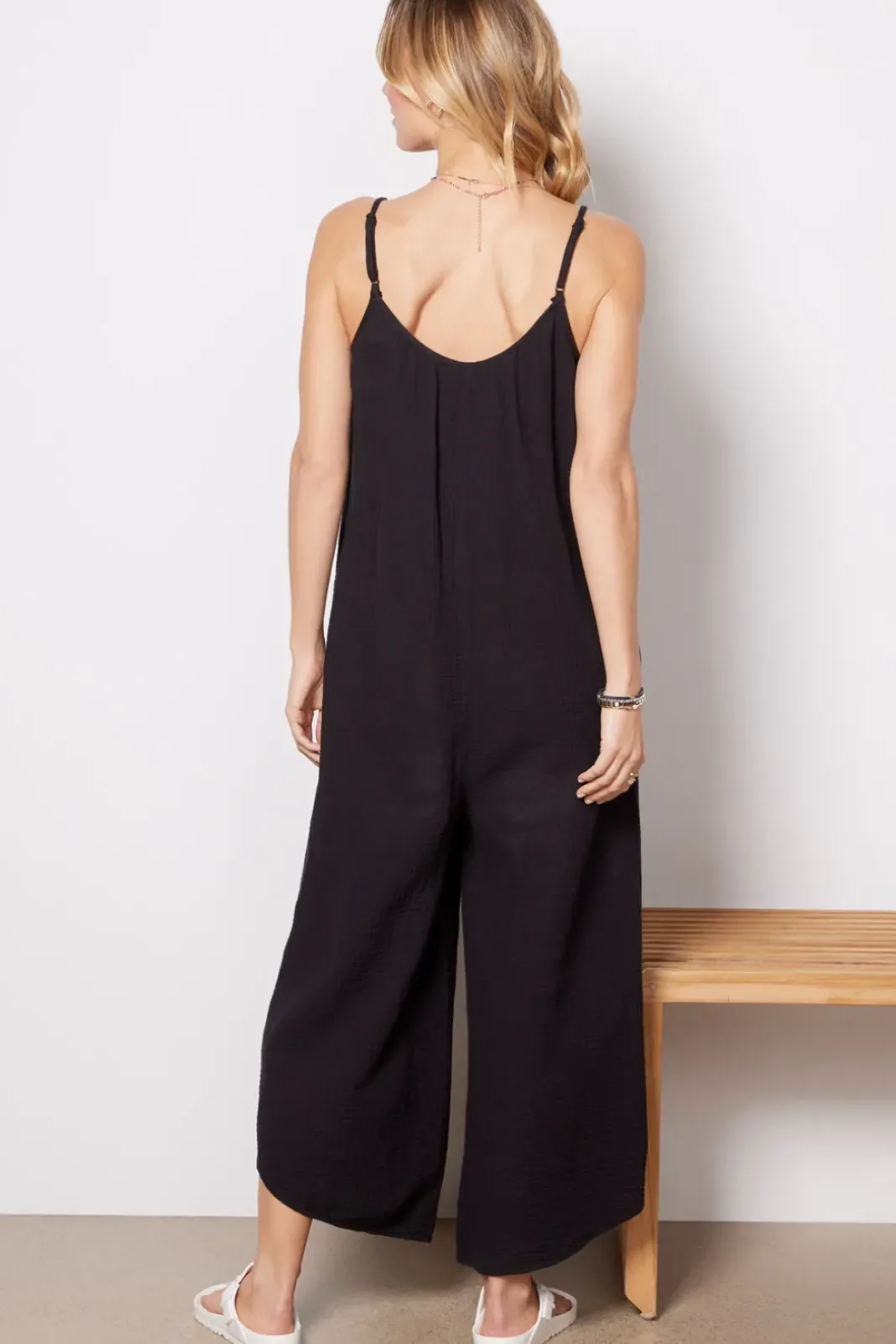 Jumpsuits & Rompers<Z SUPPLY Flared Gauze Jumpsuit Black