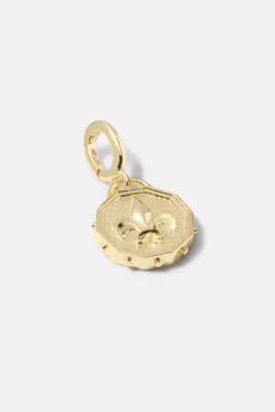 Jewelry<GORJANA Fleur De Lis Coin Charm Gold