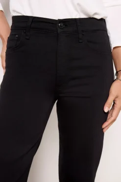 Jeans<RAG AND BONE Flexi Harlow Mid Rise Ankle Straight Black