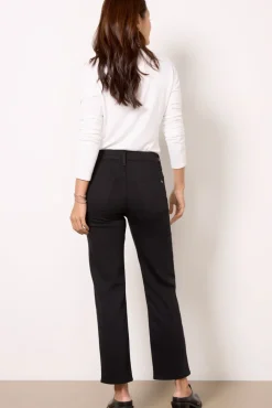 Jeans<RAG AND BONE Flexi Harlow Mid Rise Ankle Straight Black