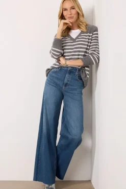 Jeans<RAG AND BONE Flexi Sofie HR Full Length Wide Leg Willow