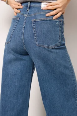 Jeans<RAG AND BONE Flexi Sofie HR Full Length Wide Leg Willow