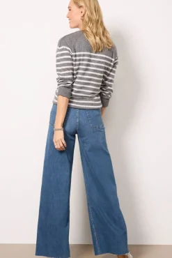 Jeans<RAG AND BONE Flexi Sofie HR Full Length Wide Leg Willow