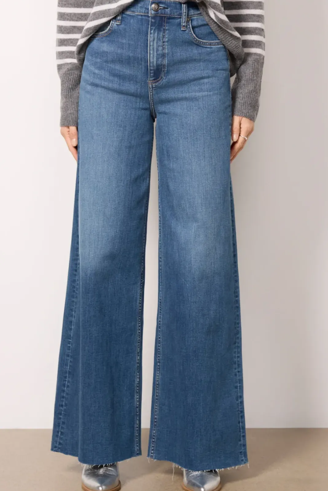Jeans<RAG AND BONE Flexi Sofie HR Full Length Wide Leg Willow