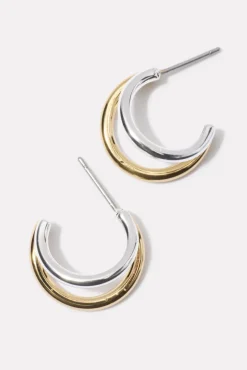 Jewelry<EVEREVE Flynn Double Hoop Earring Gold/Silver