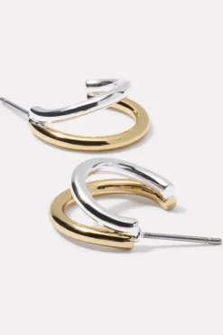 Jewelry<EVEREVE Flynn Double Hoop Earring Gold/Silver