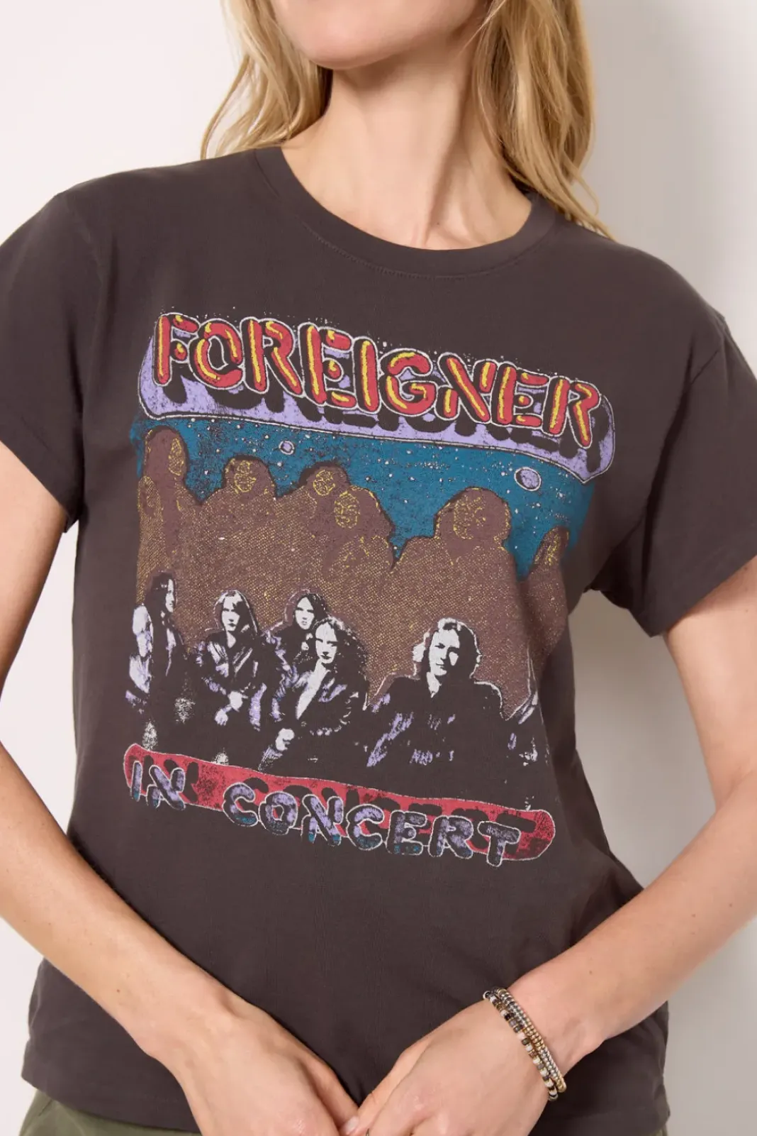 Tops & Tees<DAYDREAMER Foreigner In Concert Tee Washedblack