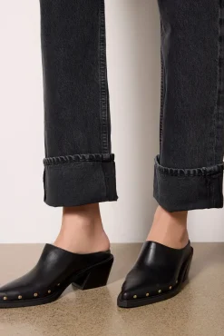 Jeans<AGOLDE Fran Cuffed Straight Blacktea