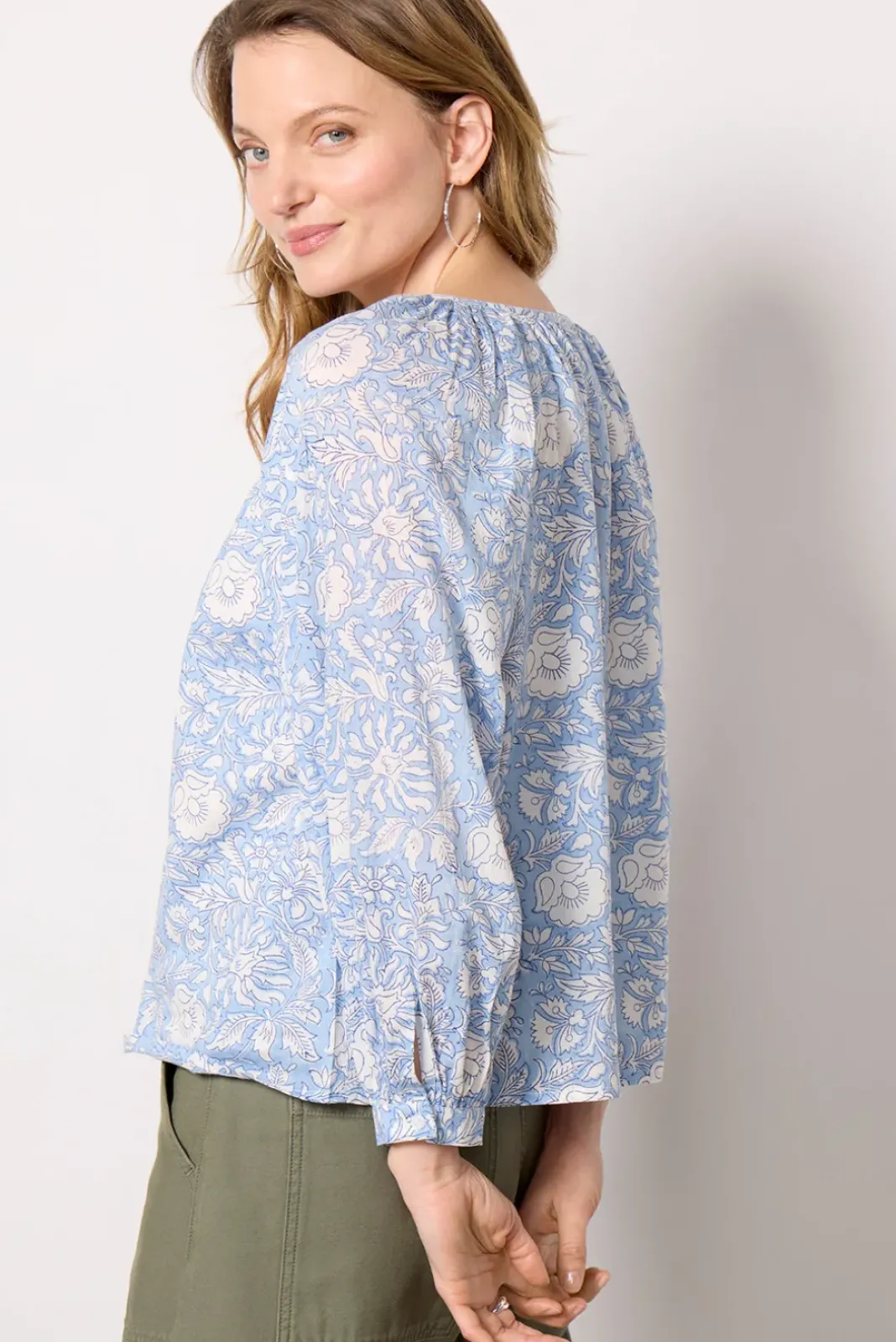 Tops & Tees<EMERSON FRY Frances Blouse Arborblissfulblue