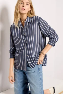 Tops & Tees<Z SUPPLY Frankie Striped Shirt Navalacademy