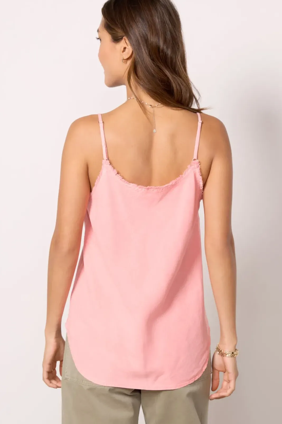 Tops & Tees<CLOTH AND STONE Fray Edge Cami Blossompink