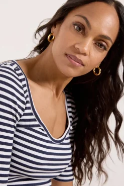 Tops & Tees<FAHERTY Freestyle Knit Tee Desistripe