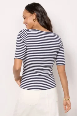 Tops & Tees<FAHERTY Freestyle Knit Tee Desistripe