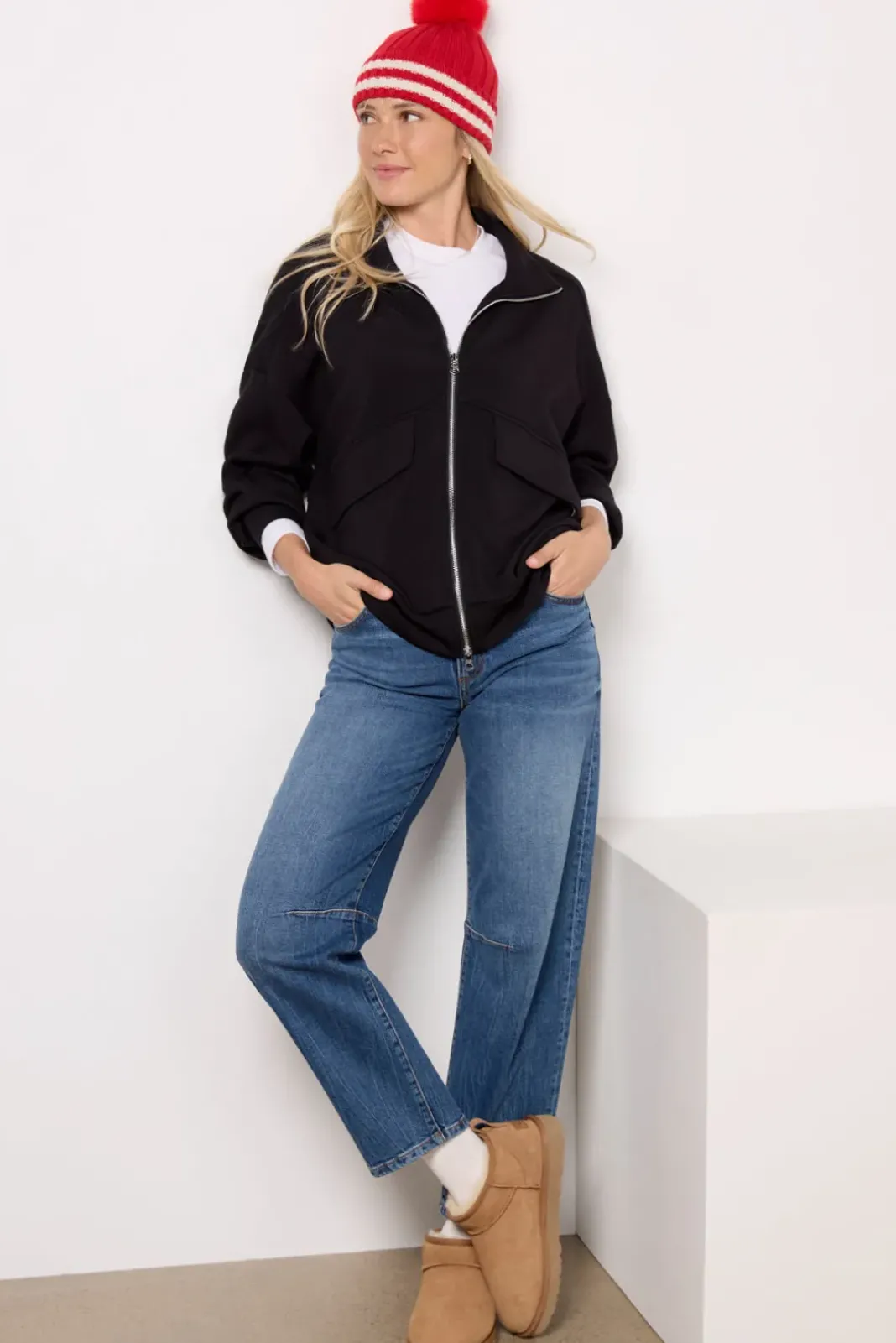Matching Sets|Blazers & Jackets<VARLEY Garcia Zip Through Sweat Black