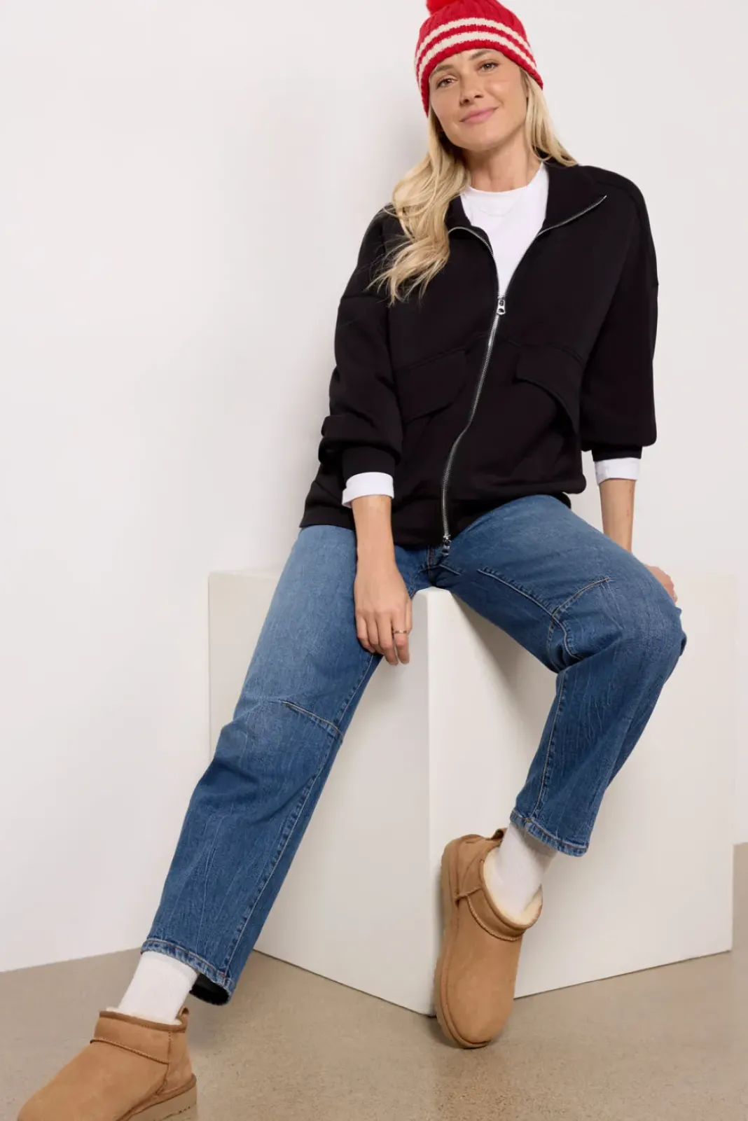 Matching Sets|Blazers & Jackets<VARLEY Garcia Zip Through Sweat Black