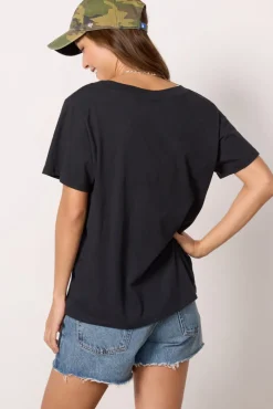 Tops & Tees<Z SUPPLY Girlfriend V Neck Tee Black