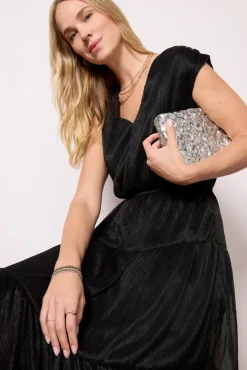 Dresses<EVEREVE Gloria Metallic Dress Blackmetallic