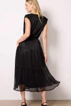 Dresses<EVEREVE Gloria Metallic Dress Blackmetallic