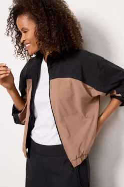 Matching Sets<BEYOND YOGA Go Retro Colorblock Jacket Deeptan/Trueblack