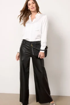 Pants & Leggings<KUT FROM THE KLOTH Goldie Coated Wide Leg Black
