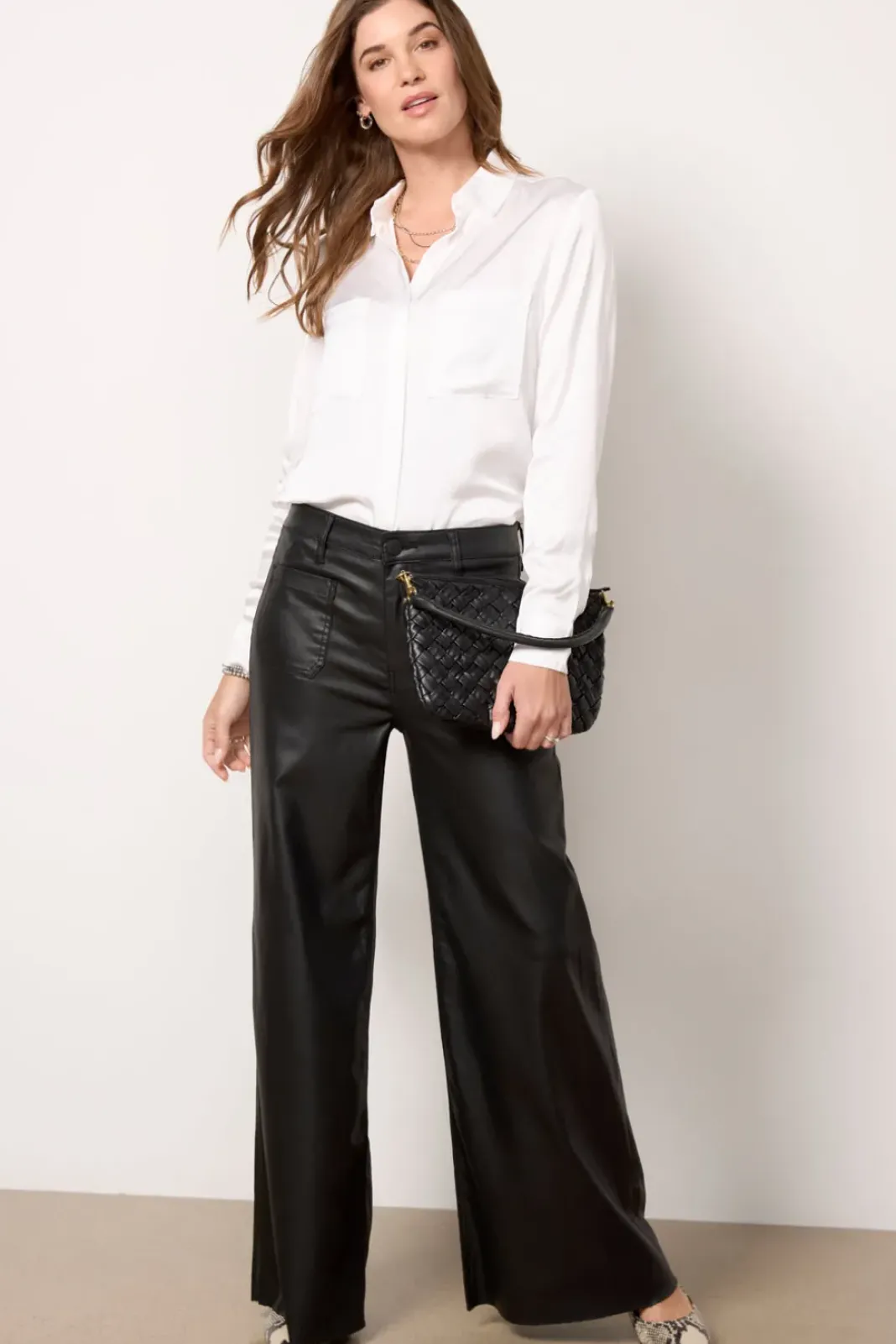 Pants & Leggings<KUT FROM THE KLOTH Goldie Coated Wide Leg Black