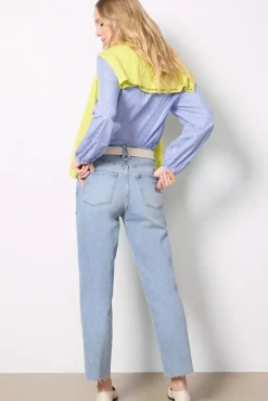 Jeans<GOOD AMERICAN Good Boy Straight Crop Indigo766