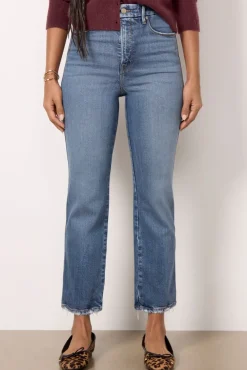 Jeans<GOOD AMERICAN Good Curve Straight Indigo737