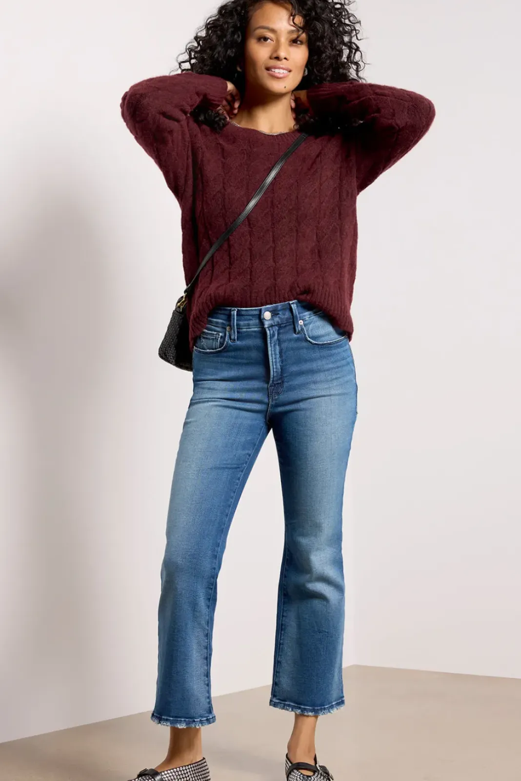 Jeans<GOOD AMERICAN Good Legs Crop Mini Boot I891