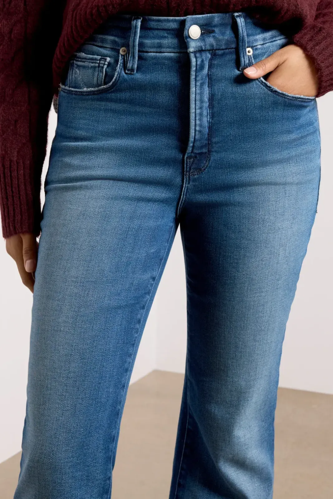 Jeans<GOOD AMERICAN Good Legs Crop Mini Boot I891