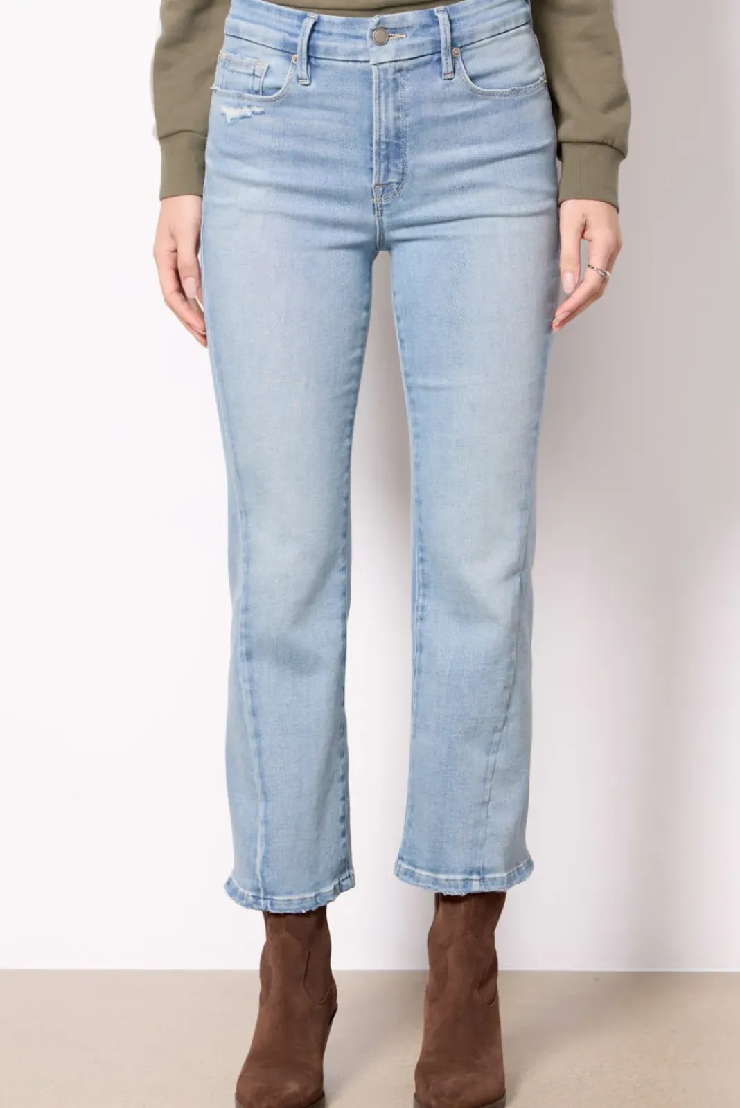 Jeans<GOOD AMERICAN Good Legs Crop Mini Boot I743