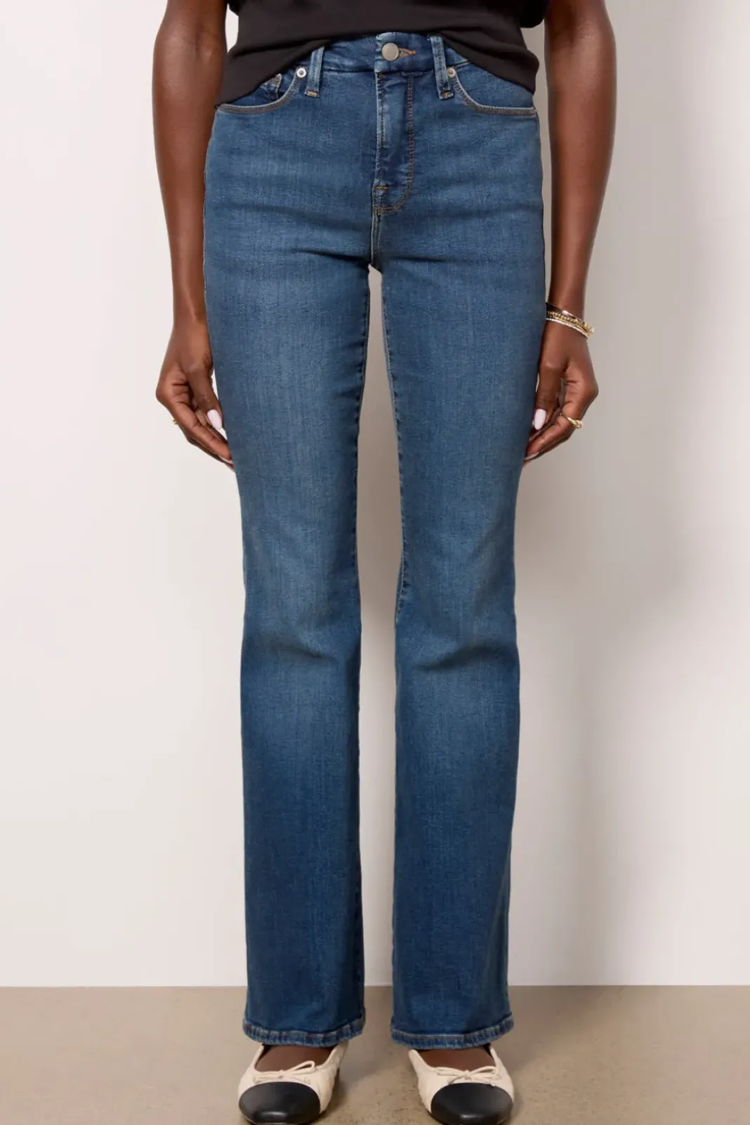 Jeans<GOOD AMERICAN Good Petite Flare Blue004