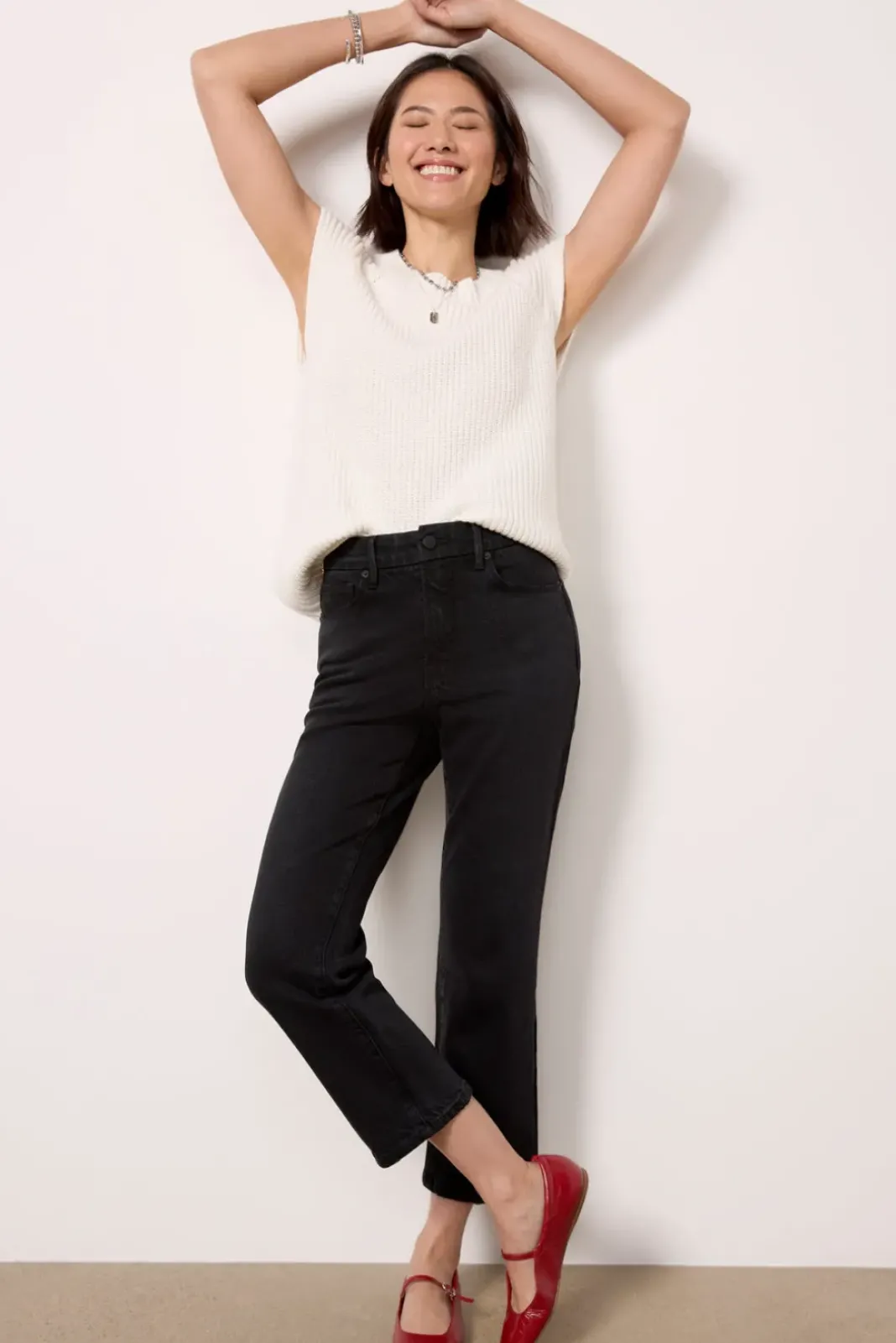 Jeans<GOOD AMERICAN Good Petite Straight Black340