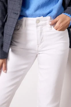 Jeans<GOOD AMERICAN Good Petite Straight Raw Hem White037