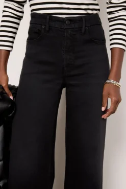Jeans<GOOD AMERICAN Good Waist Palazzo Black344