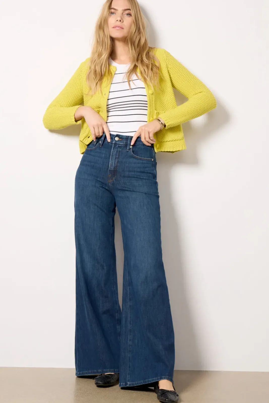 Jeans<GOOD AMERICAN Good Waist Palazzo Indigo977