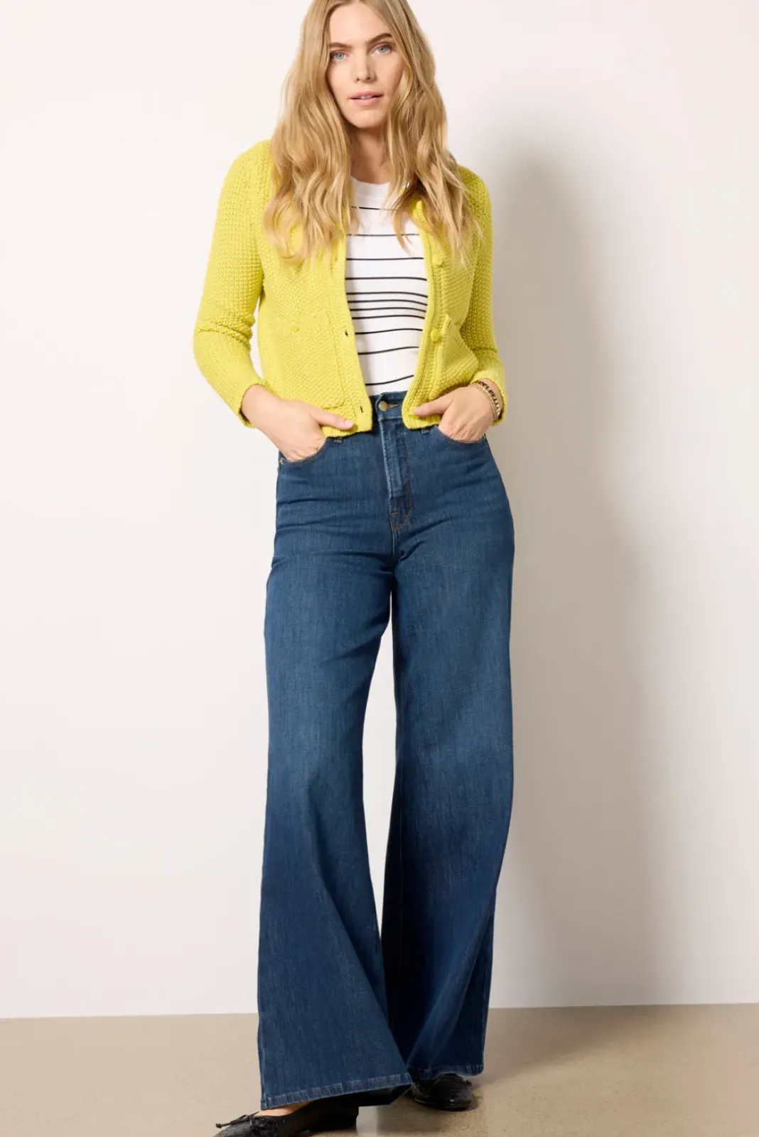 Jeans<GOOD AMERICAN Good Waist Palazzo Indigo977