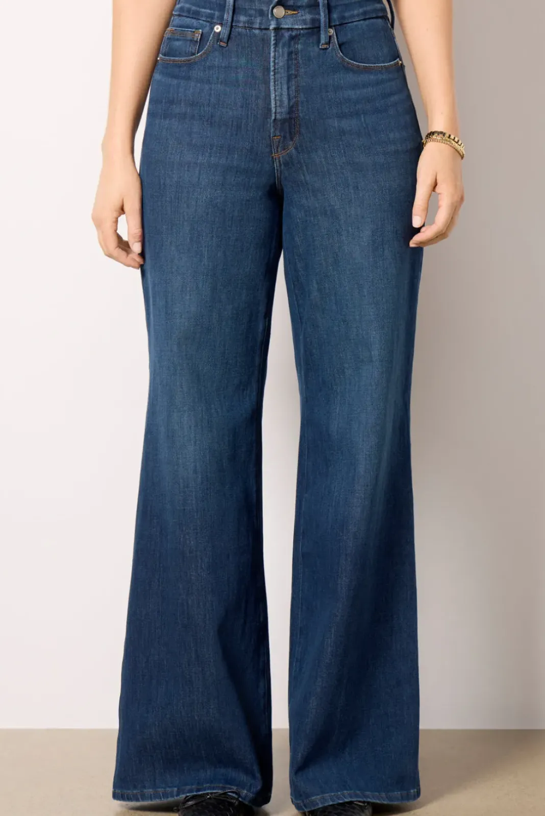 Jeans<GOOD AMERICAN Good Waist Palazzo Indigo977