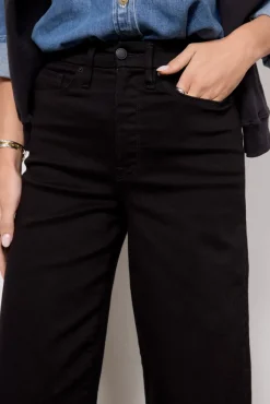 Jeans<GOOD AMERICAN Good Waist Palazzo Crop Black