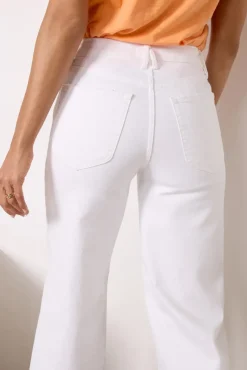 Jeans<GOOD AMERICAN Good Waist Palazzo Crop White002