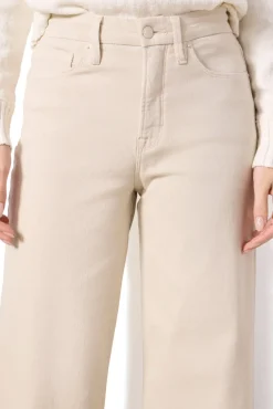 Jeans<GOOD AMERICAN Good Waist Palazzo Crop Bone