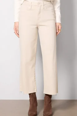 Jeans<GOOD AMERICAN Good Waist Palazzo Crop Bone
